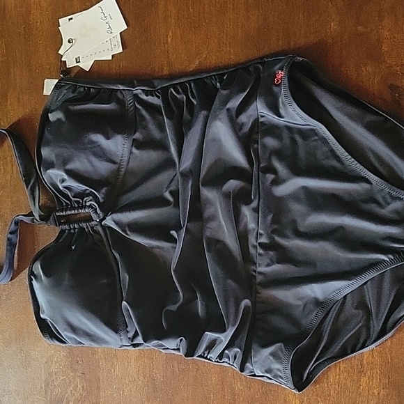 NWT Robert Graham Women's One Piece Black Swimsuit Size 14 - Picture 2 of 6
